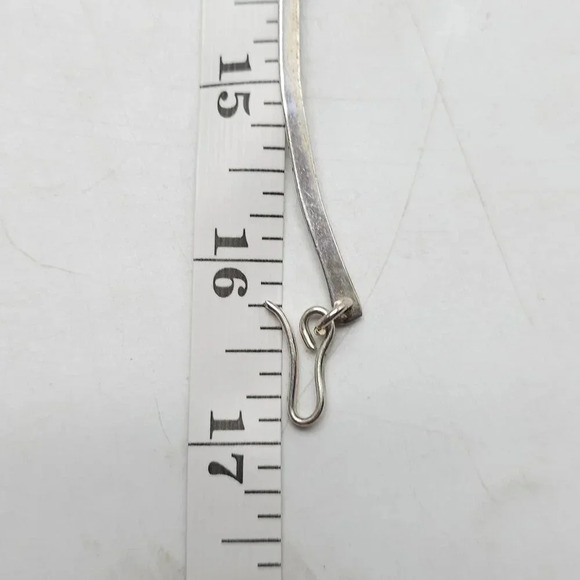 Vintage Alpaca Mexico Silver Blue Crushed Turquoise Inlay Necklace - Picture 6 of 7